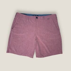 Hurley Men’s Maroon Chino Shorts - Size 36